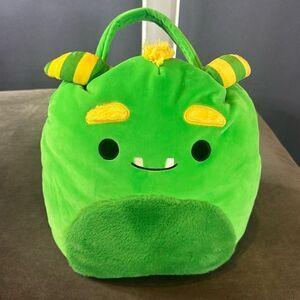 Squishmallow 16” Treat Pail Callum the Green Monster